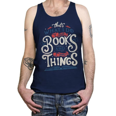I Read Books - Tanktop Tanktop RIPT Apparel X-Small / Navy