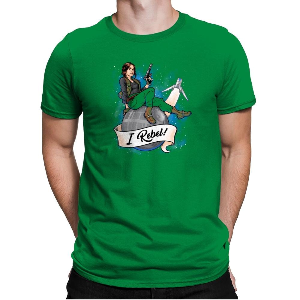 I Rebel! Exclusive - Mens Premium T-Shirts RIPT Apparel Small / Kelly Green