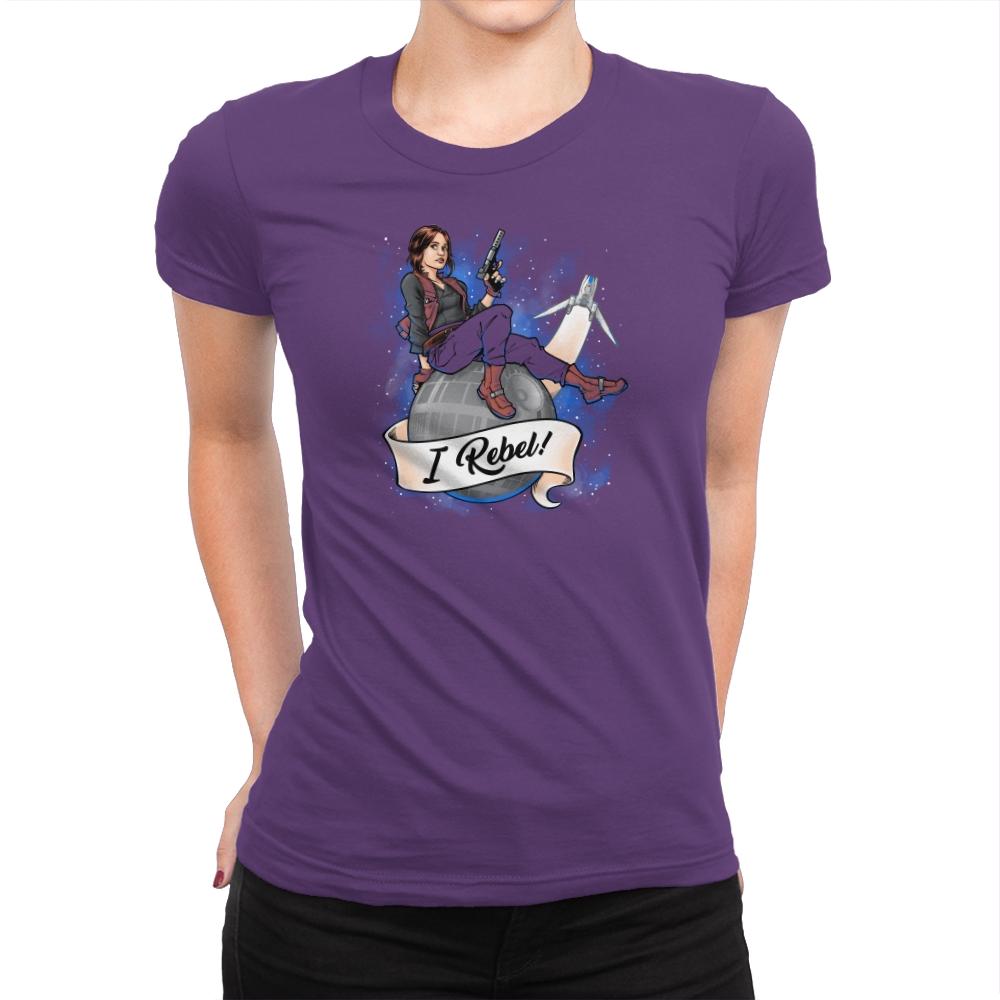 I Rebel! Exclusive - Womens Premium T-Shirts RIPT Apparel Small / Purple Rush