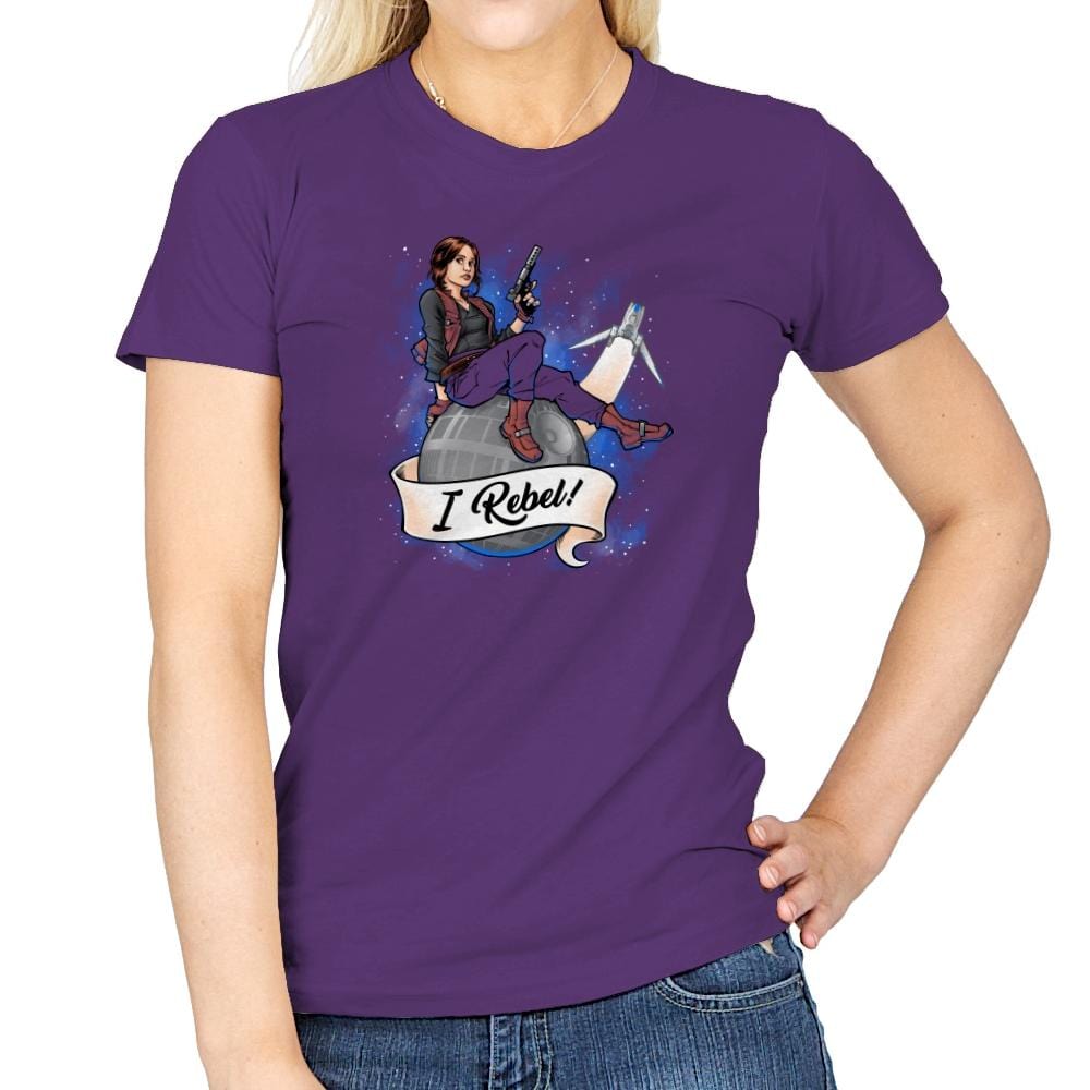 I Rebel! Exclusive - Womens T-Shirts RIPT Apparel Small / Purple