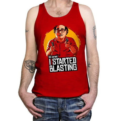 I Started Blasting - Tanktop Tanktop RIPT Apparel X-Small / Red