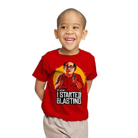 I Started Blasting - Youth T-Shirts RIPT Apparel X-small / Red