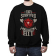I Survived a Critical Hit - Crew Neck Sweatshirt Crew Neck Sweatshirt RIPT Apparel Small / Black
