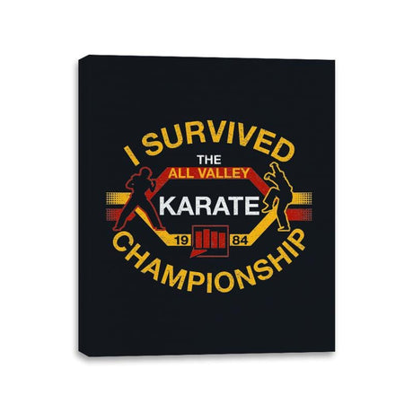 I Survived All Valley Karate - Canvas Wraps Canvas Wraps RIPT Apparel 11x14 / Black