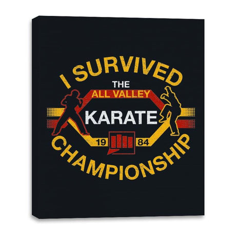 I Survived All Valley Karate - Canvas Wraps Canvas Wraps RIPT Apparel 16x20 / Black