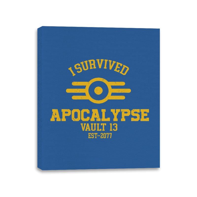 I Survived Apocalypse - Canvas Wraps Canvas Wraps RIPT Apparel 11x14 / Royal