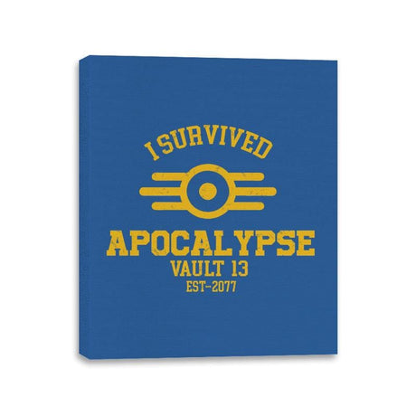 I Survived Apocalypse - Canvas Wraps Canvas Wraps RIPT Apparel 11x14 / Royal