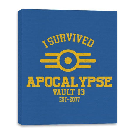I Survived Apocalypse - Canvas Wraps Canvas Wraps RIPT Apparel 16x20 / Royal
