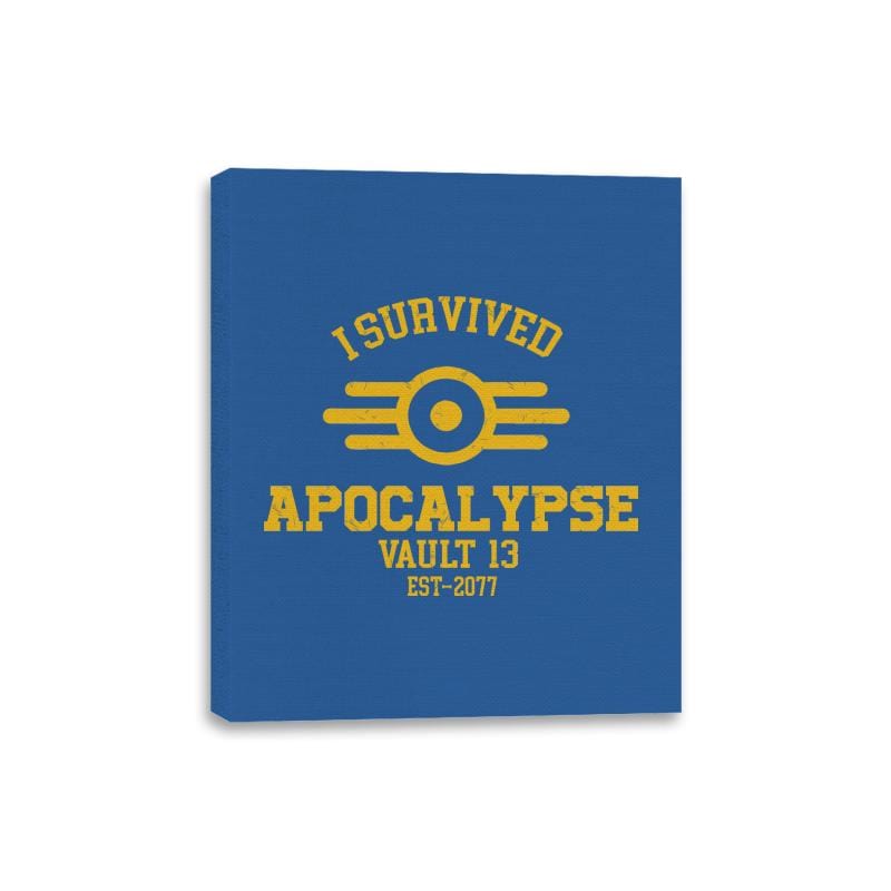 I Survived Apocalypse - Canvas Wraps Canvas Wraps RIPT Apparel 8x10 / Royal