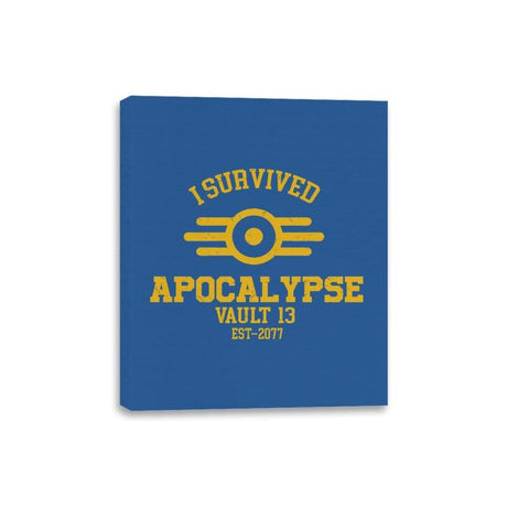 I Survived Apocalypse - Canvas Wraps Canvas Wraps RIPT Apparel 8x10 / Royal