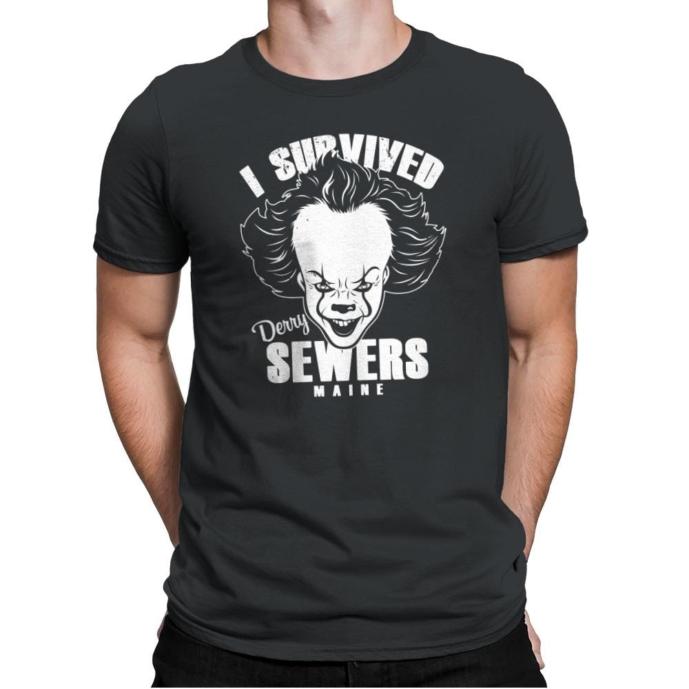 I Survived Derry Sewers - Mens Premium T-Shirts RIPT Apparel Small / Heavy Metal