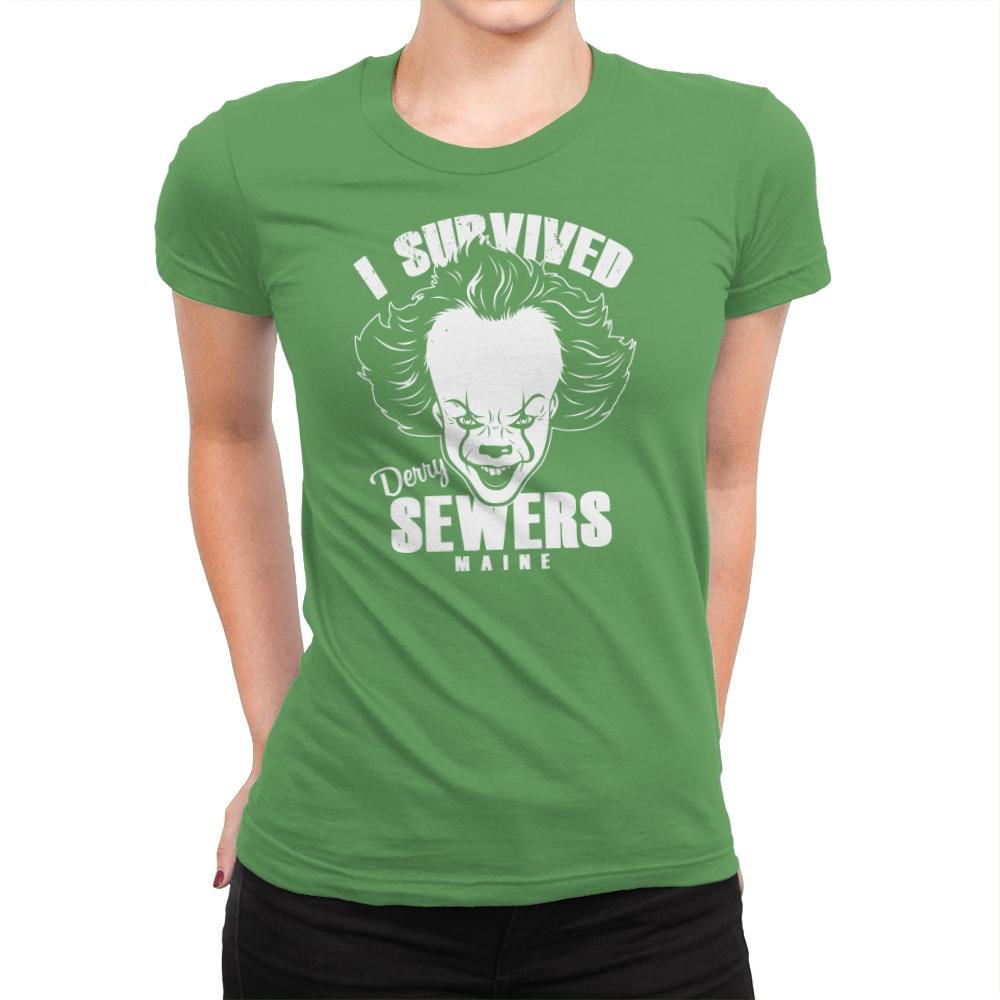I Survived Derry Sewers - Womens Premium T-Shirts RIPT Apparel Small / Kelly