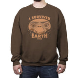 I Survived Earth - Crew Neck Sweatshirt Crew Neck Sweatshirt RIPT Apparel Small / Dark Chocolate