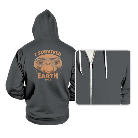 I Survived Earth - Hoodies Hoodies RIPT Apparel Small / Asphalt