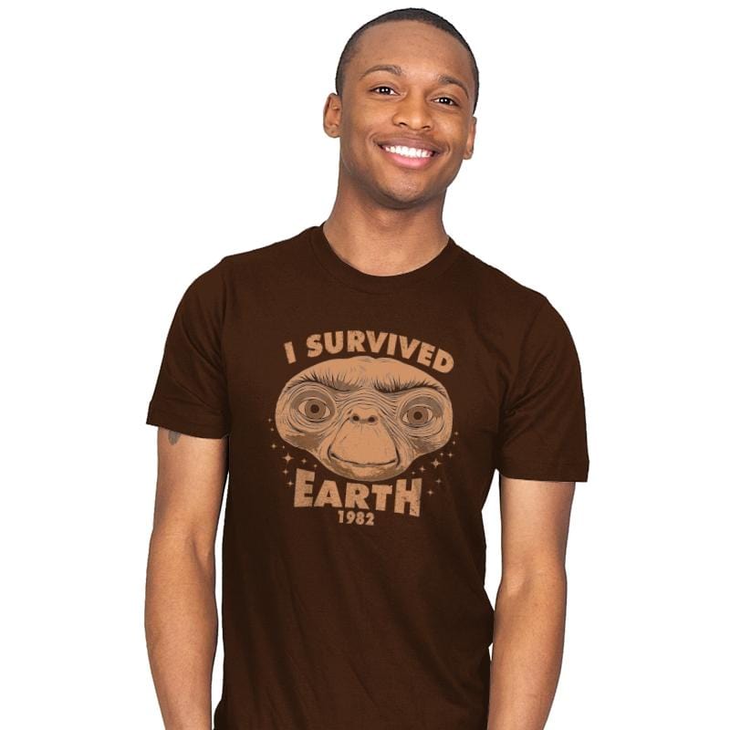 I Survived Earth - Mens T-Shirts RIPT Apparel Small / Brown