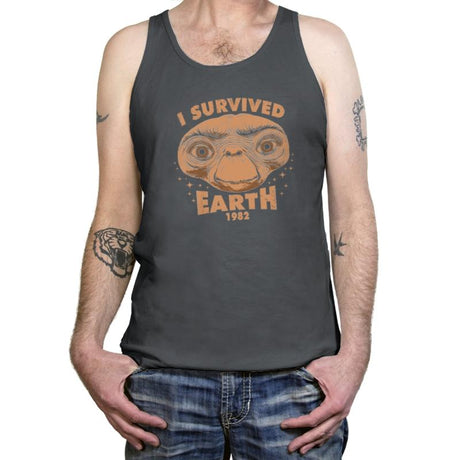 I Survived Earth - Tanktop Tanktop RIPT Apparel X-Small / Asphalt