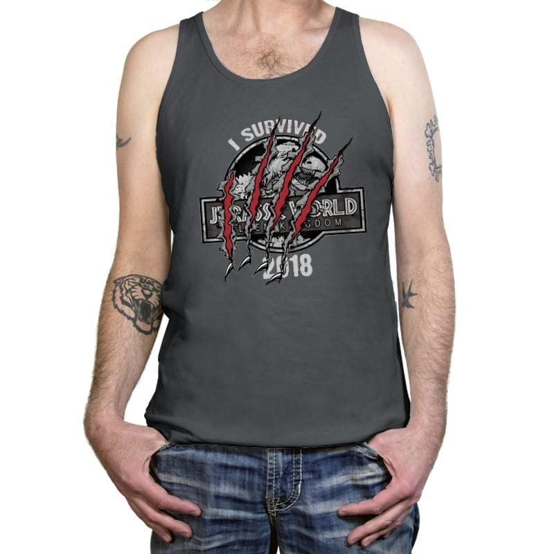 I Survived - Tanktop Tanktop RIPT Apparel X-Small / Asphalt