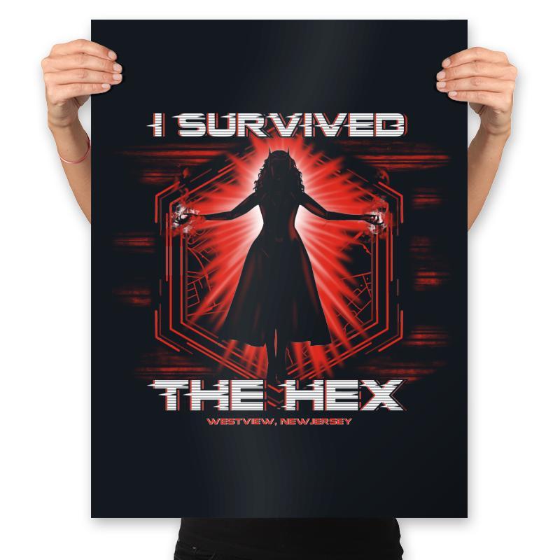 I Survived The Hex - Prints Posters RIPT Apparel 18x24 / Black
