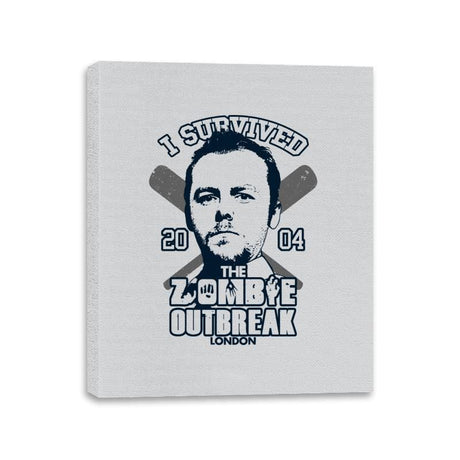 I Survived The Zombie Outbreak - Anytime - Canvas Wraps Canvas Wraps RIPT Apparel 11x14 / Silver