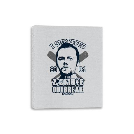 I Survived The Zombie Outbreak - Anytime - Canvas Wraps Canvas Wraps RIPT Apparel 8x10 / Silver
