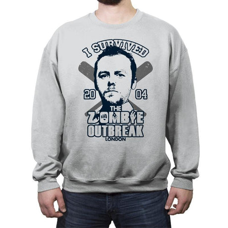 I Survived The Zombie Outbreak - Anytime - Crew Neck Sweatshirt Crew Neck Sweatshirt RIPT Apparel