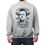 I Survived The Zombie Outbreak - Anytime - Crew Neck Sweatshirt Crew Neck Sweatshirt RIPT Apparel Small / Sport Gray