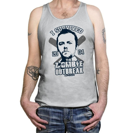 I Survived The Zombie Outbreak - Anytime - Tanktop Tanktop RIPT Apparel X-Small / Silver