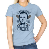 I Survived The Zombie Outbreak - Anytime - Womens T-Shirts RIPT Apparel Small / Light Blue