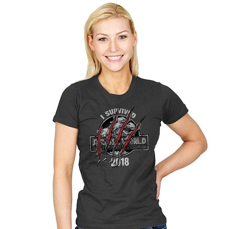 I Survived - Womens T-Shirts RIPT Apparel Small / Charcoal