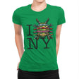 I (Turtle) NY - Art attack - Womens Premium T-Shirts RIPT Apparel Small / Kelly Green