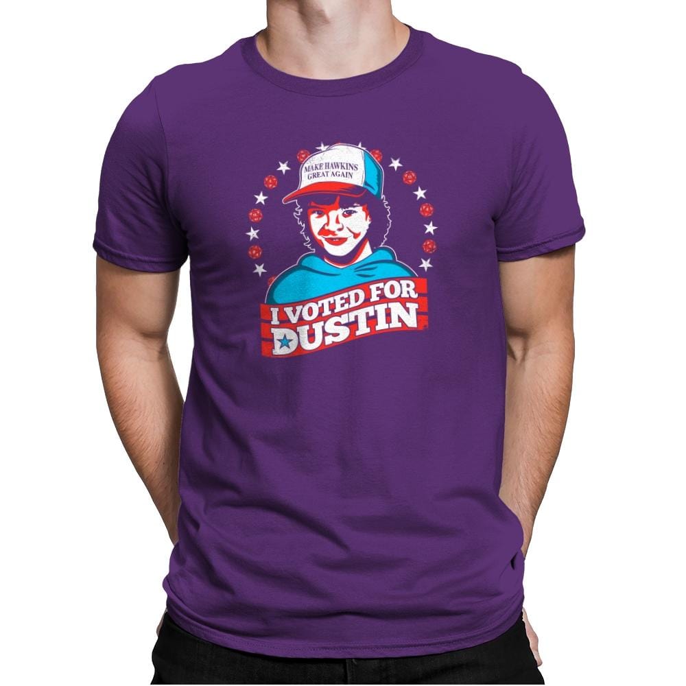 I Voted for Dustin Exclusive - Mens Premium T-Shirts RIPT Apparel Small / Purple Rush