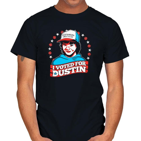 I Voted for Dustin Exclusive - Mens T-Shirts RIPT Apparel Small / Black