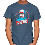 I Voted for Dustin Exclusive - Mens T-Shirts RIPT Apparel Small / Indigo Blue