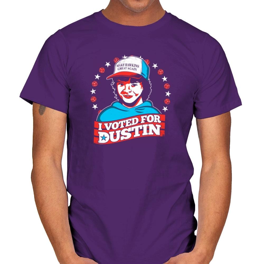 I Voted for Dustin Exclusive - Mens T-Shirts RIPT Apparel Small / Purple