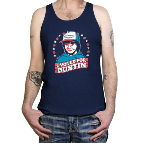 I Voted for Dustin Exclusive - Tanktop Tanktop RIPT Apparel X-Small / Navy