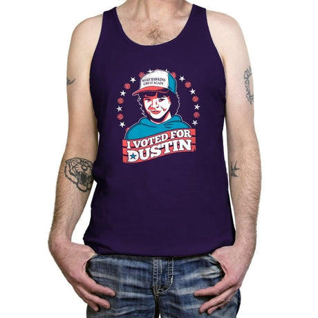 I Voted for Dustin Exclusive - Tanktop Tanktop RIPT Apparel X-Small / Team Purple