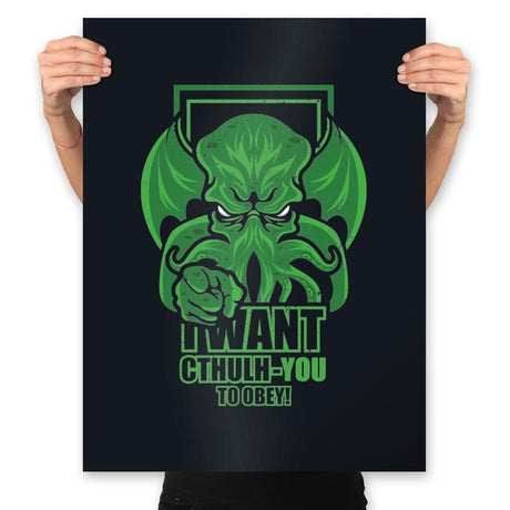 I Want Cthulh-YOU - Prints Posters RIPT Apparel 18x24 / Black