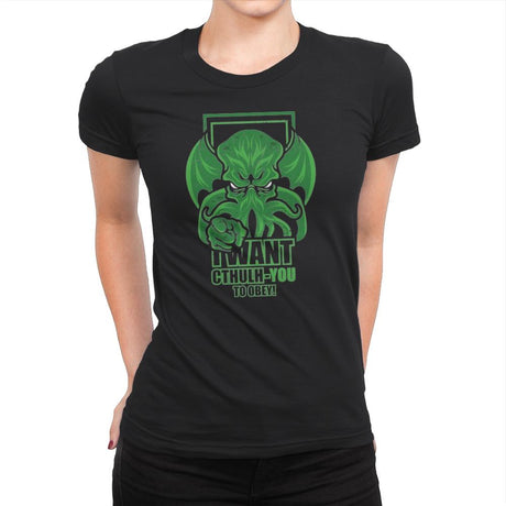 I Want Cthulh-YOU - Womens Premium T-Shirts RIPT Apparel Small / Black