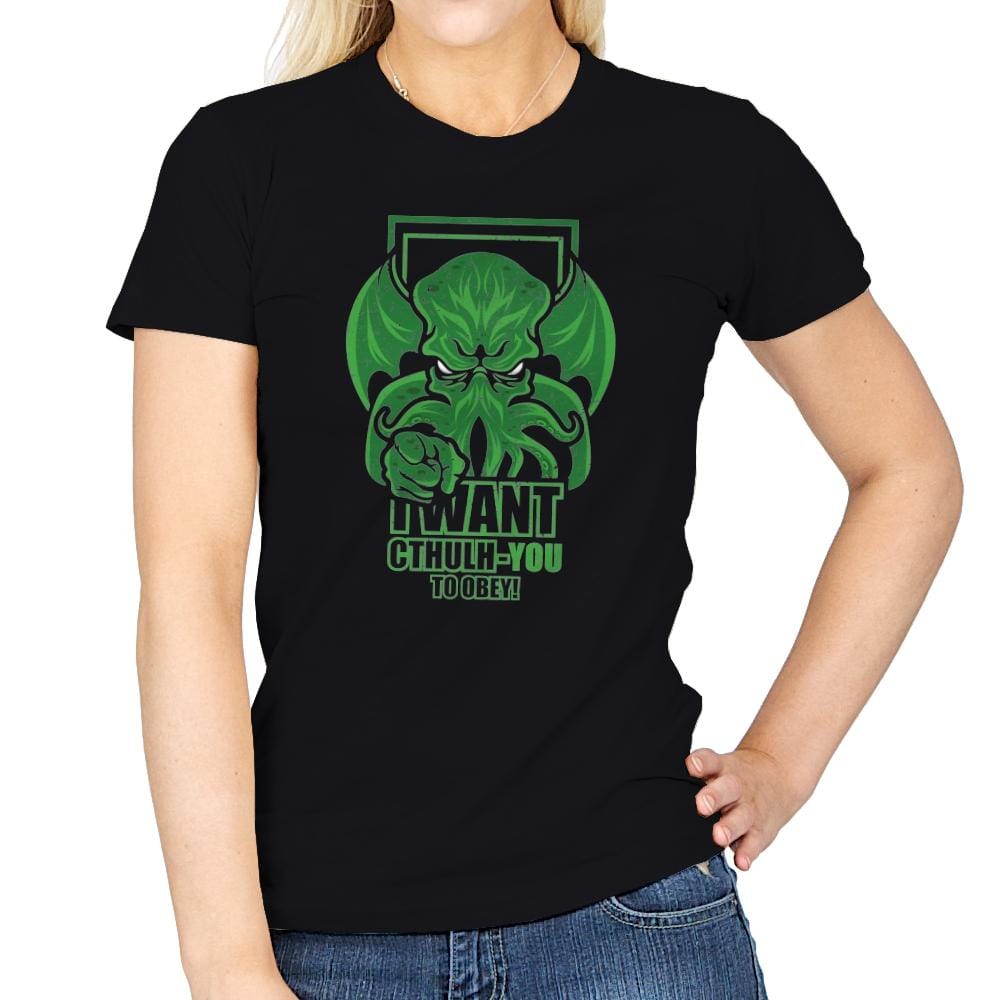 I Want Cthulh-YOU - Womens T-Shirts RIPT Apparel Small / Black