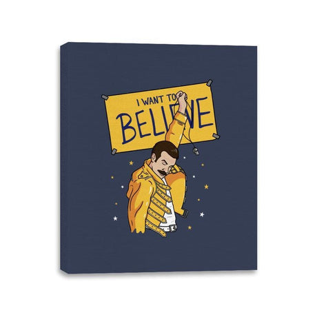 I Want To Believe! - Canvas Wraps Canvas Wraps RIPT Apparel 11x14 / Navy