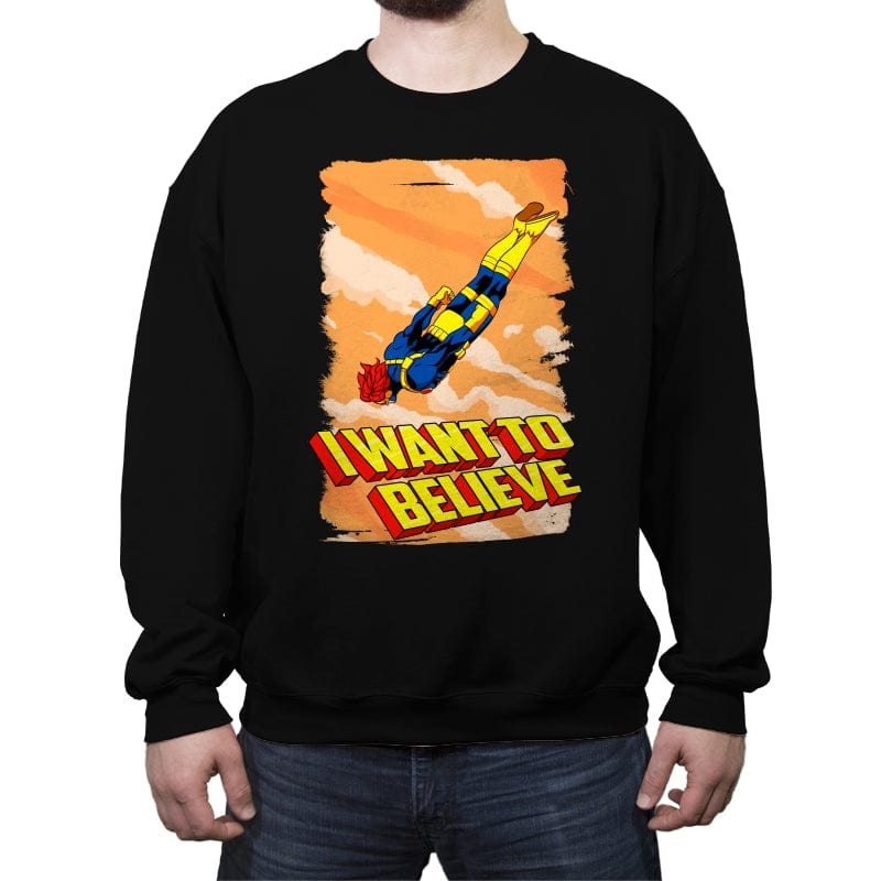 I want to Believe - Crew Neck Sweatshirt Crew Neck Sweatshirt RIPT Apparel Small / Black