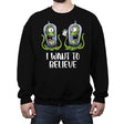 I Want to Believe in the Lottery - Crew Neck Sweatshirt Crew Neck Sweatshirt RIPT Apparel Small / Black
