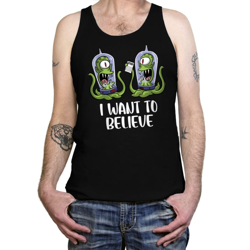I Want to Believe in the Lottery - Tanktop Tanktop RIPT Apparel X-Small / Black