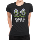 I Want to Believe in the Lottery - Womens Premium T-Shirts RIPT Apparel Small / Black