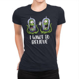 I Want to Believe in the Lottery - Womens Premium T-Shirts RIPT Apparel Small / Midnight Navy