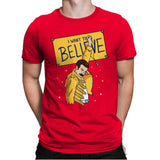I Want To Believe! - Mens Premium T-Shirts RIPT Apparel Small / Red