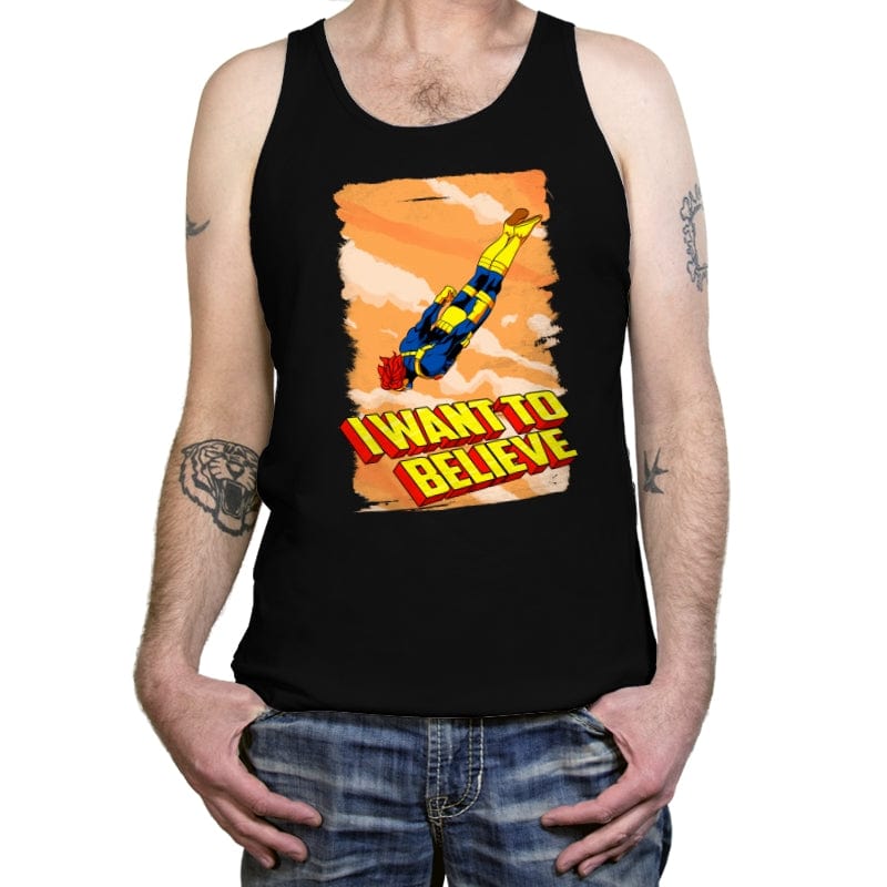 I want to Believe - Tanktop Tanktop RIPT Apparel X-Small / Black