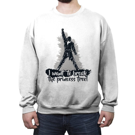 I Want to Break the Princess Free - Crew Neck Sweatshirt Crew Neck Sweatshirt RIPT Apparel Small / White
