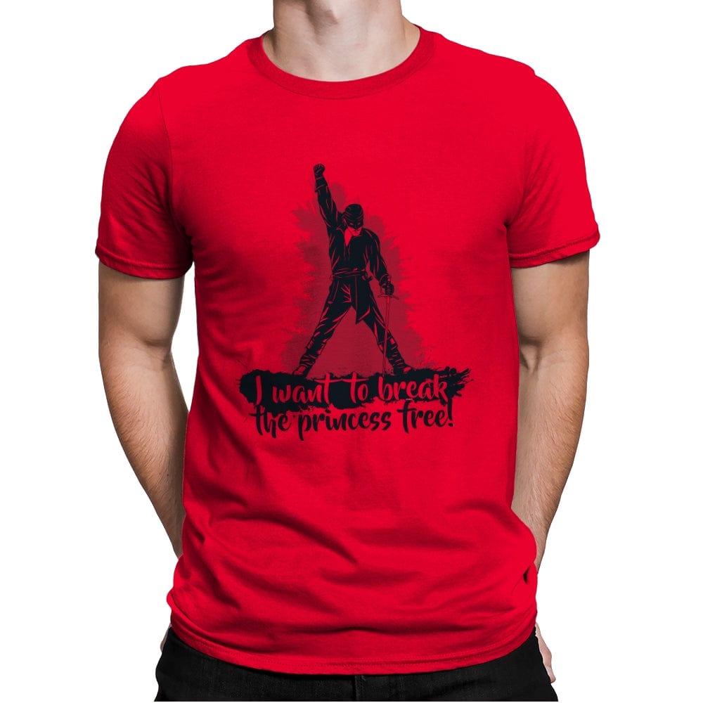 I Want to Break the Princess Free - Mens Premium T-Shirts RIPT Apparel Small / Red