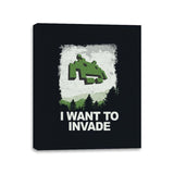 I Want To Invade - Canvas Wraps Canvas Wraps RIPT Apparel 11x14 / Black